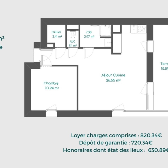  LOGI-C : Appartement | FEYZIN (69320) | 49 m2 | 820 € 