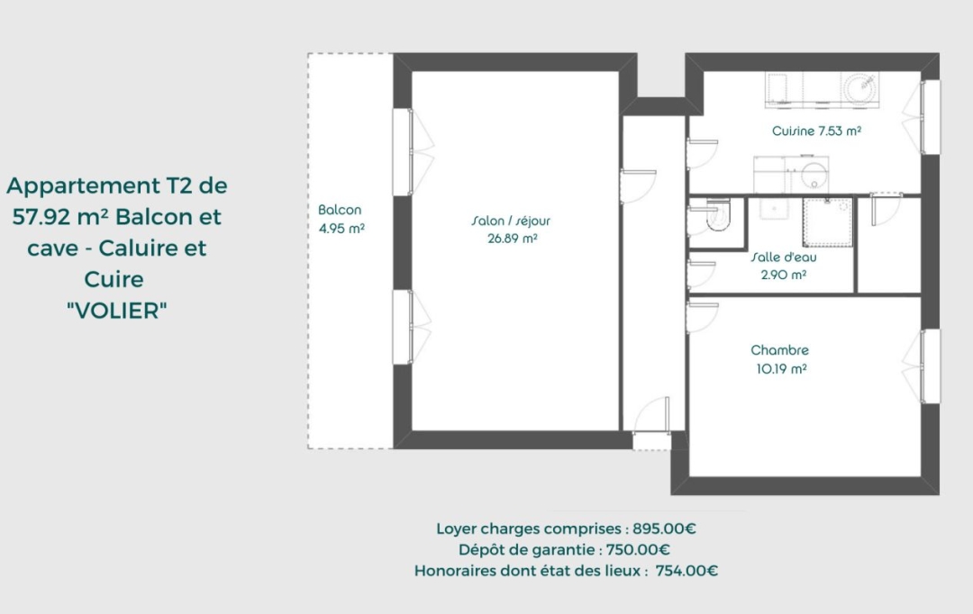 LOGI-C : Apartment | CALUIRE-ET-CUIRE (69300) | 58 m2 | 895 € 